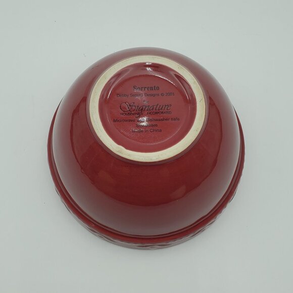 Signature Housewares Sorrento Ruby Red Beaujolais Burgundy All Purpose Bowl - Picture 4 of 6